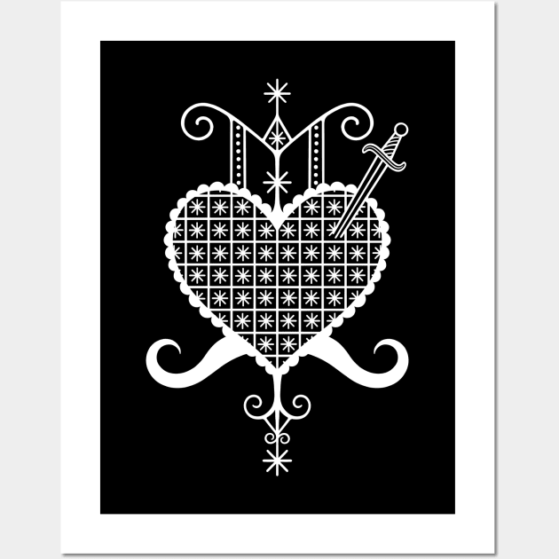 Erzulie Dantor veve Wall Art by OccultOmaStore